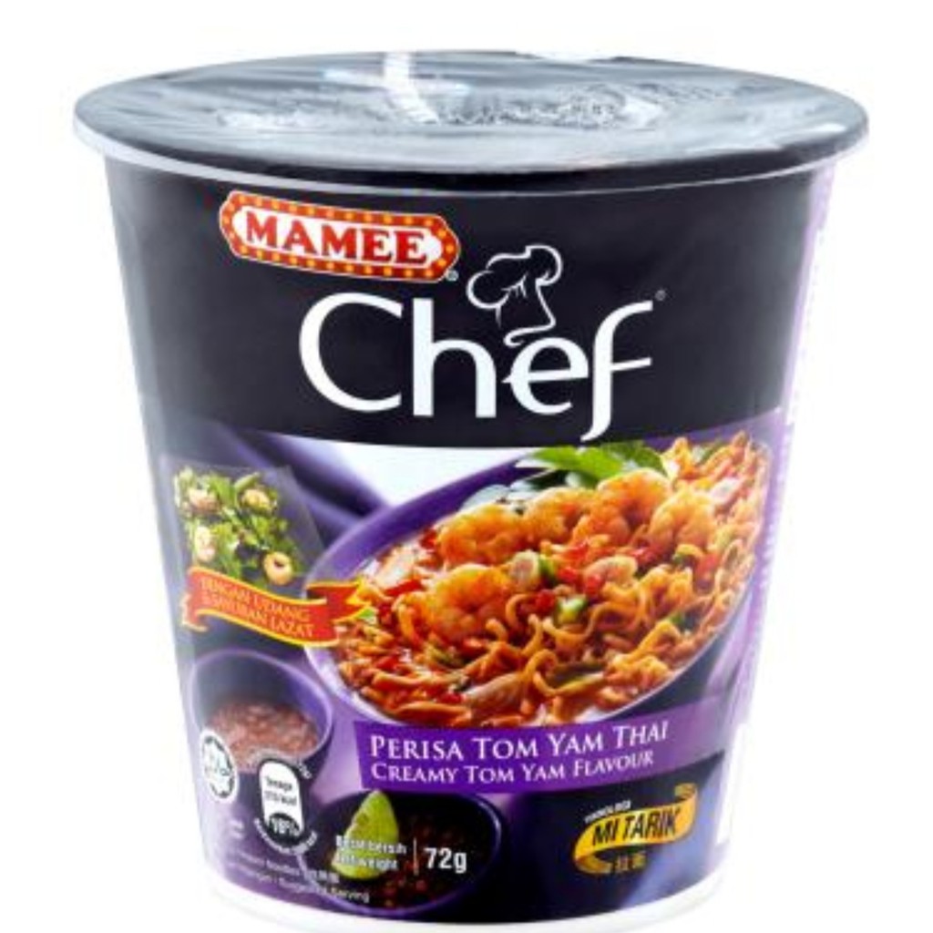 Mamee Chef Instant Noodle Cup Mamee Chef Mi Segera Cawan Tomyam Thai Laksa Kari Ayam Pedas Shiitake Lontong Shopee Malaysia