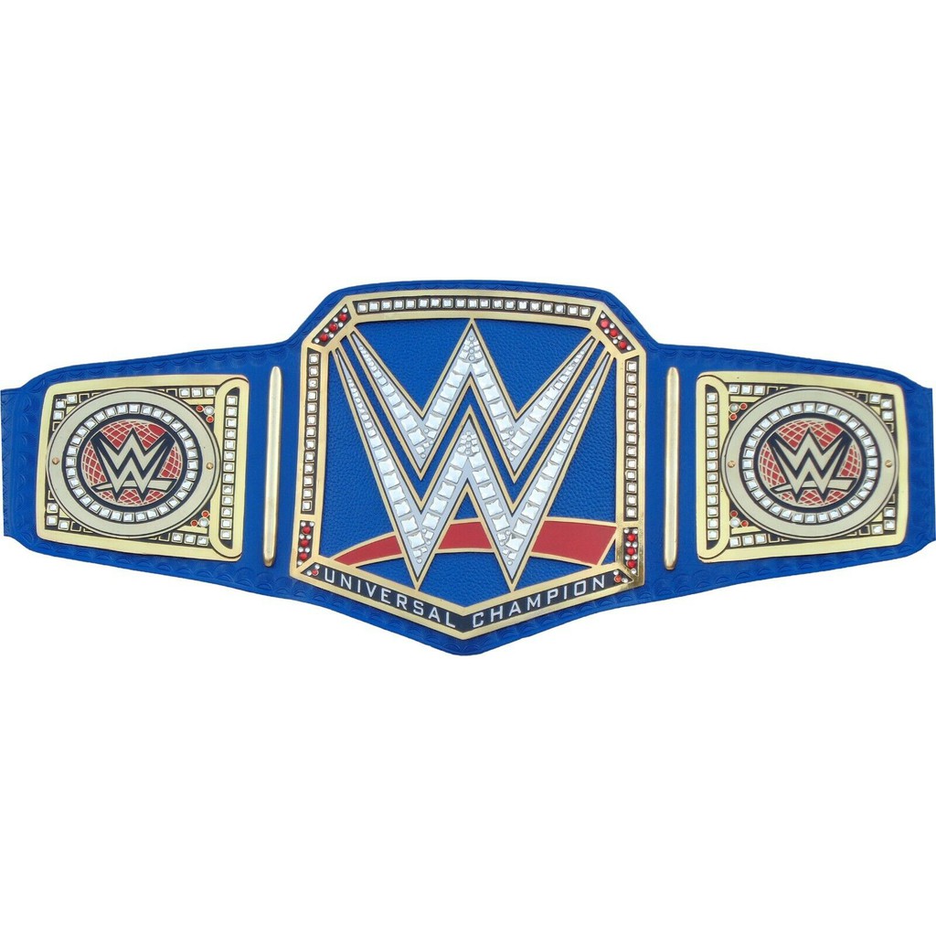 Wwe Universal Championship Blue Replica Title Belt Leather Zinc Brass 2mm 4mm Shopee Malaysia
