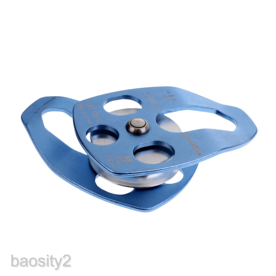 Rock Climbing Aluminum Side Swing Pulley 32KN Hiking Roofing Rescue Rigging
