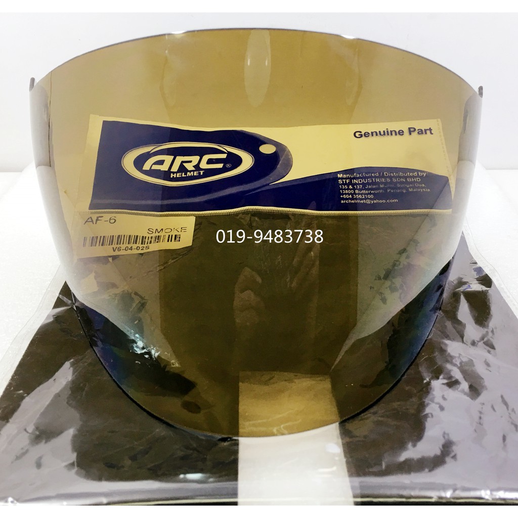 100 Original ARC Helmet Visor AF6 Half Cut Steng SGV Cruiser Tiga Suku