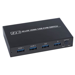 😊4K KVM Switch 2-Port HDMI- Splitter Usb 2.0 Switcher For tv box Shared Monitor Keyboard And Mouse Adaptive EDID / HDCP 