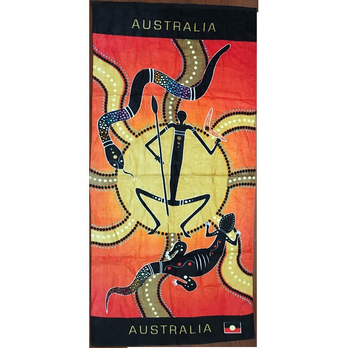 [Youkeli] ((Cultural Crafts)) Australian Bath towel Indigenous Totem Beach towel-cotton-Pure cotton