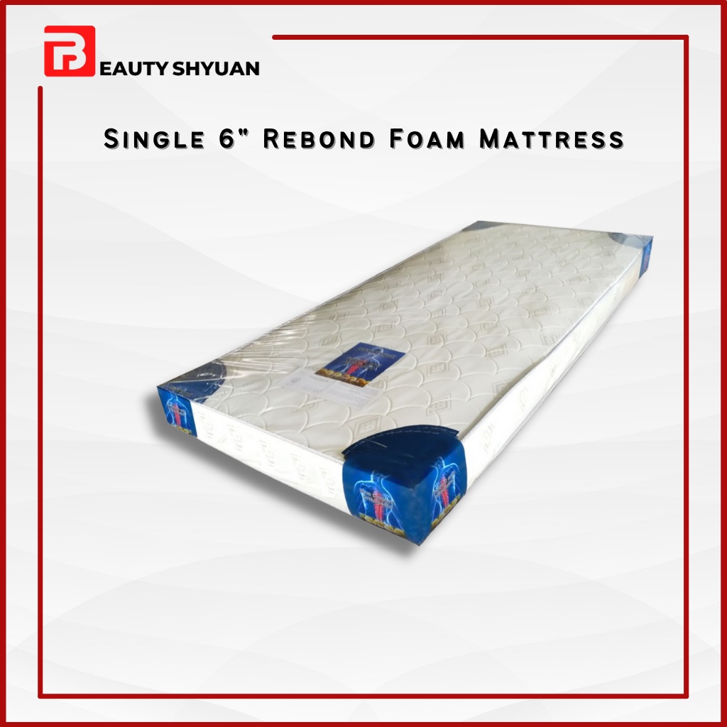 SHYUAN 6 Inch Single Rebond Foam Mattress Single Rebond Mattress Single