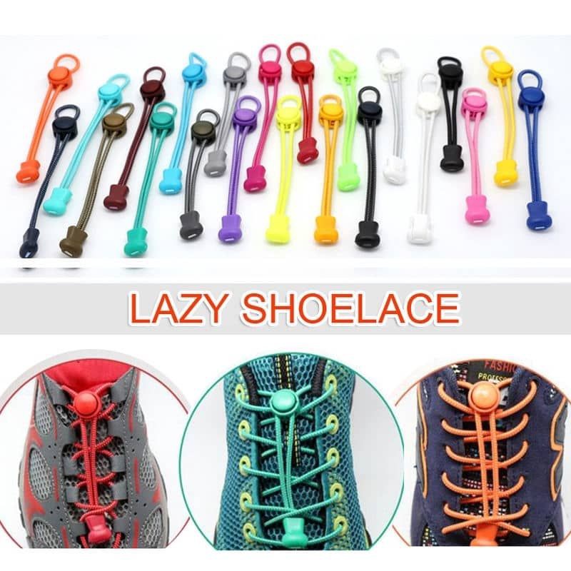 Elastic No Tie Locking ShoeLaces Shoe Lace with Buckle ...