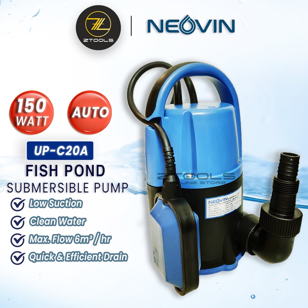 Neovin Fish Pond Submersible Pump Up C20a Up C20 Auto Manual Pam Kolam Ikan Garden Fountain Water Pump Shopee Malaysia