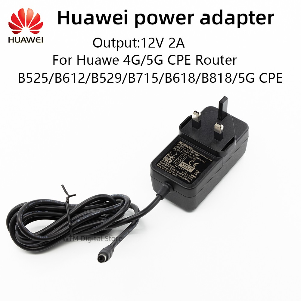 100 original huawei power adapter for E5186 B525 B618 B715 B818 5g cpe