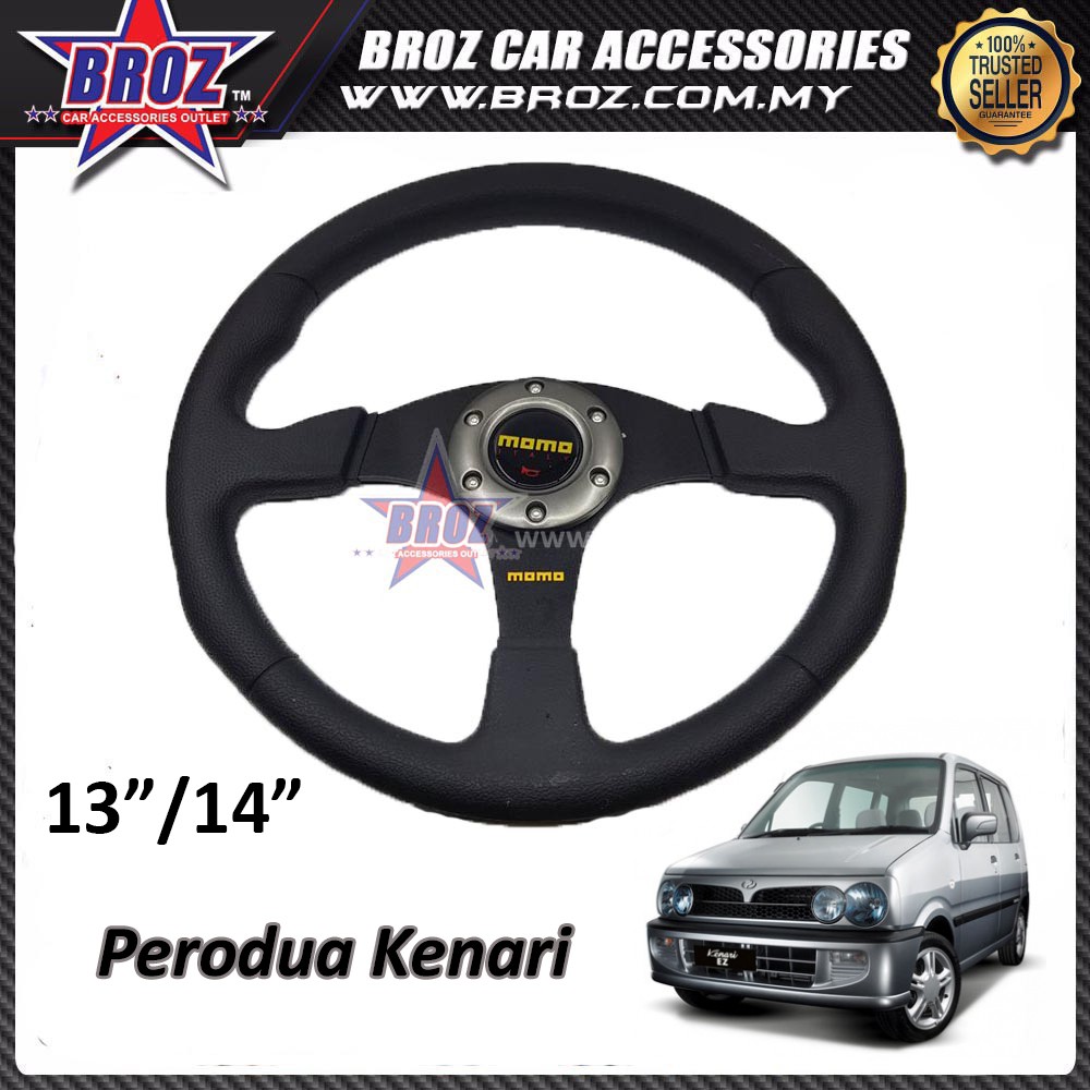 Kenari 13 14 Inch Momo Ultra Black Steering Wheel Hub Adapter Boss Kit Shopee Malaysia