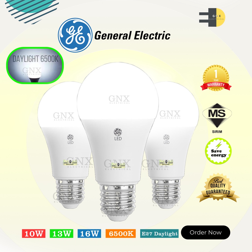 [SIRIM]GE LED E27 Bulb 10W 13W 16W Mentol Lampu Energy Saving Table