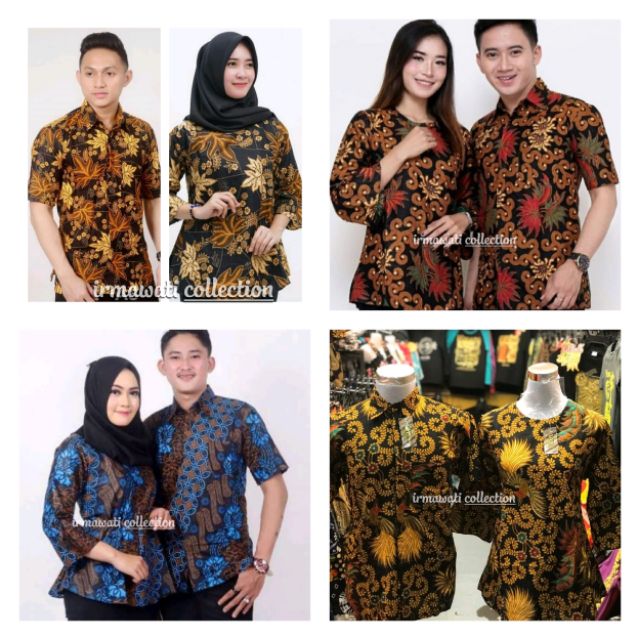  Couple  set  batik  batik  blause kemeja ready stock Shopee 