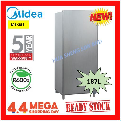 Midea Single Door Refrigerator 187l Ms 235 Shopee Malaysia