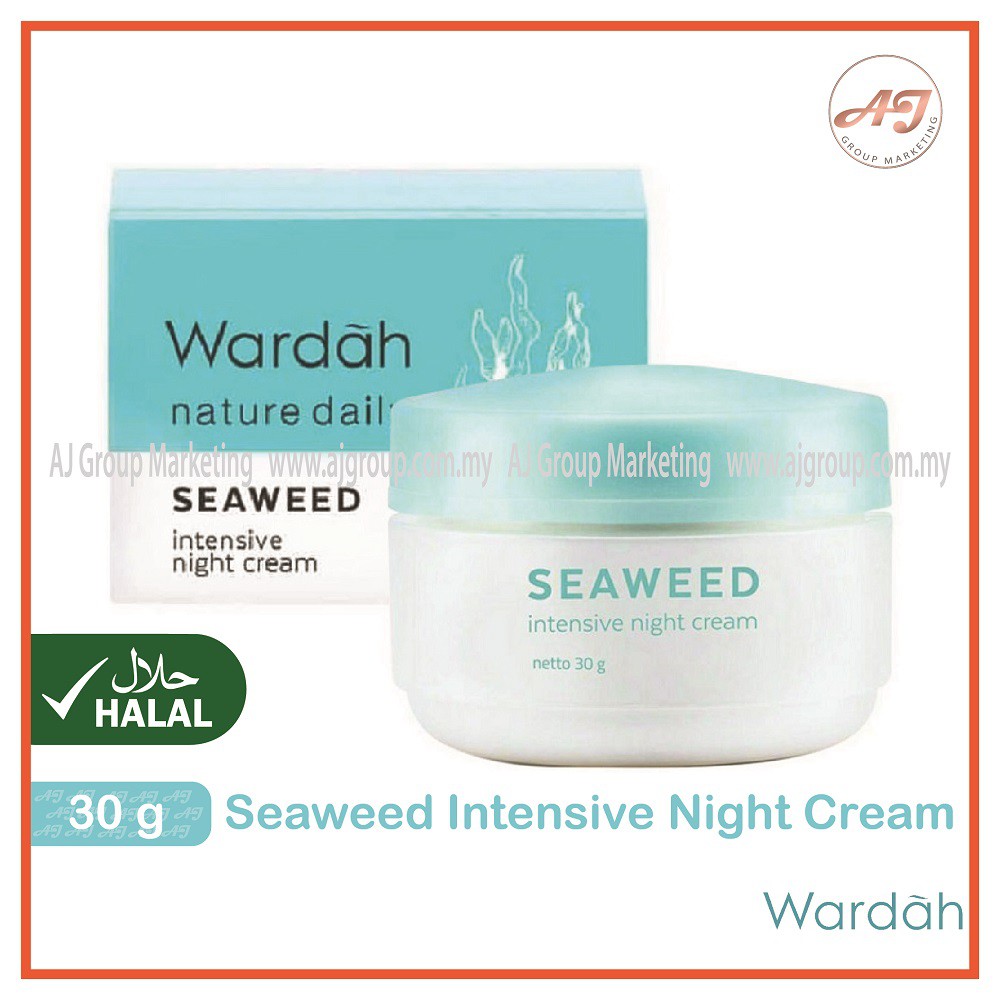 Wardah Seaweed Balancing Intensive Night Cream (30g) | Shopee Malaysia