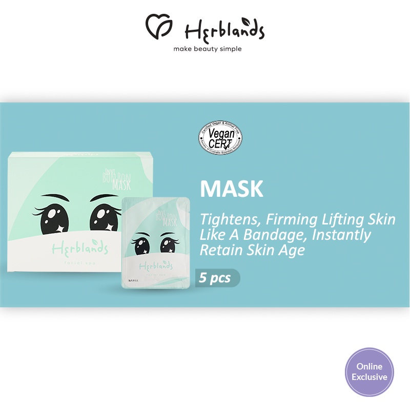 [Mask] Herblands Invi Bon Bon Mask (Pack of 5) Anti Aging Mask Facial Mask