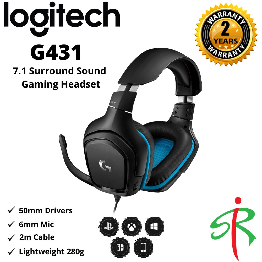 Logitech G431 7.1 Surround Sound Gaming Headset | Shopee Malaysia