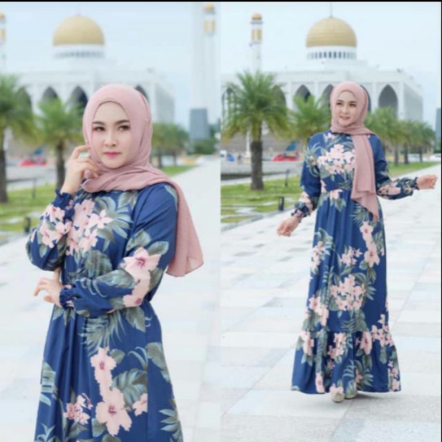 LONG SLEEVE HAWAII DRESS | Shopee Malaysia