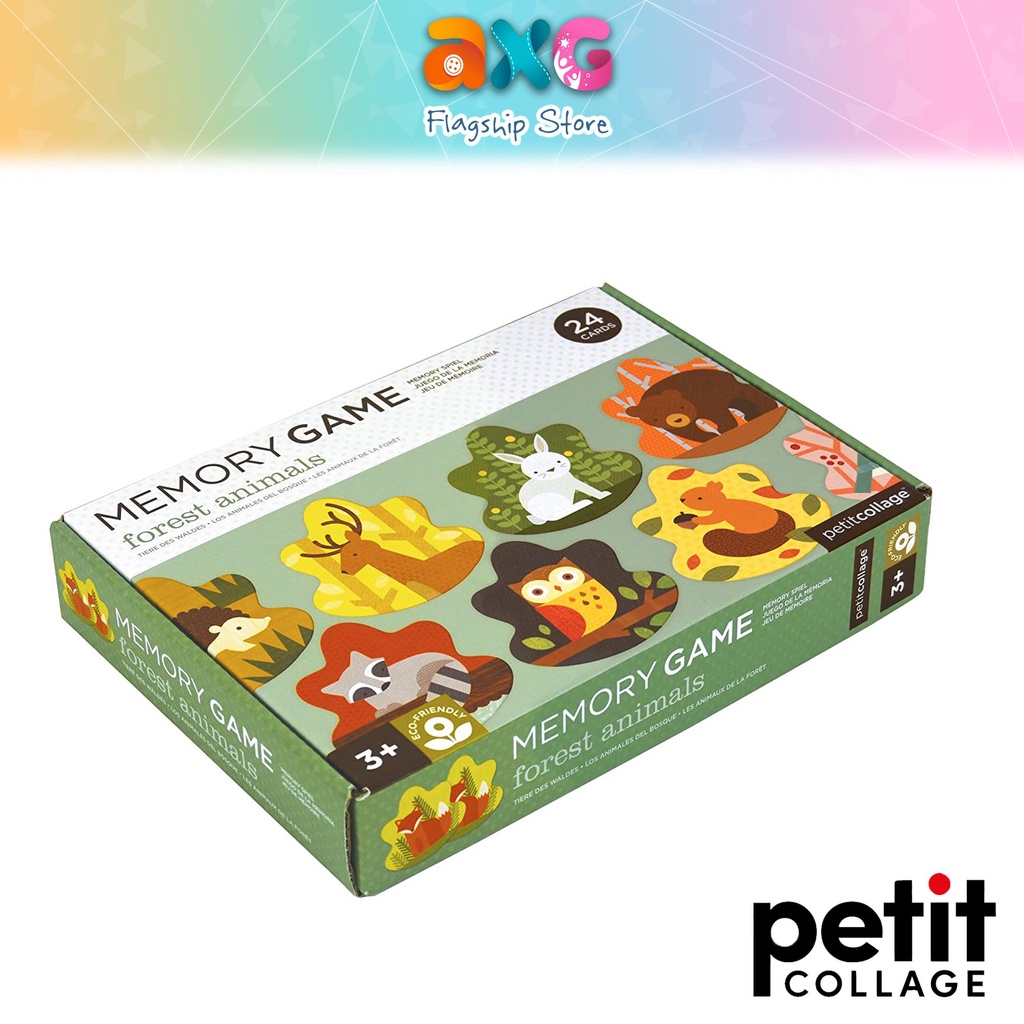 Petit Collage Memory Game FOREST ANIMALS (MG-FOREST ANIMALS) Ready Stock Early Learning Flash Card for Kids