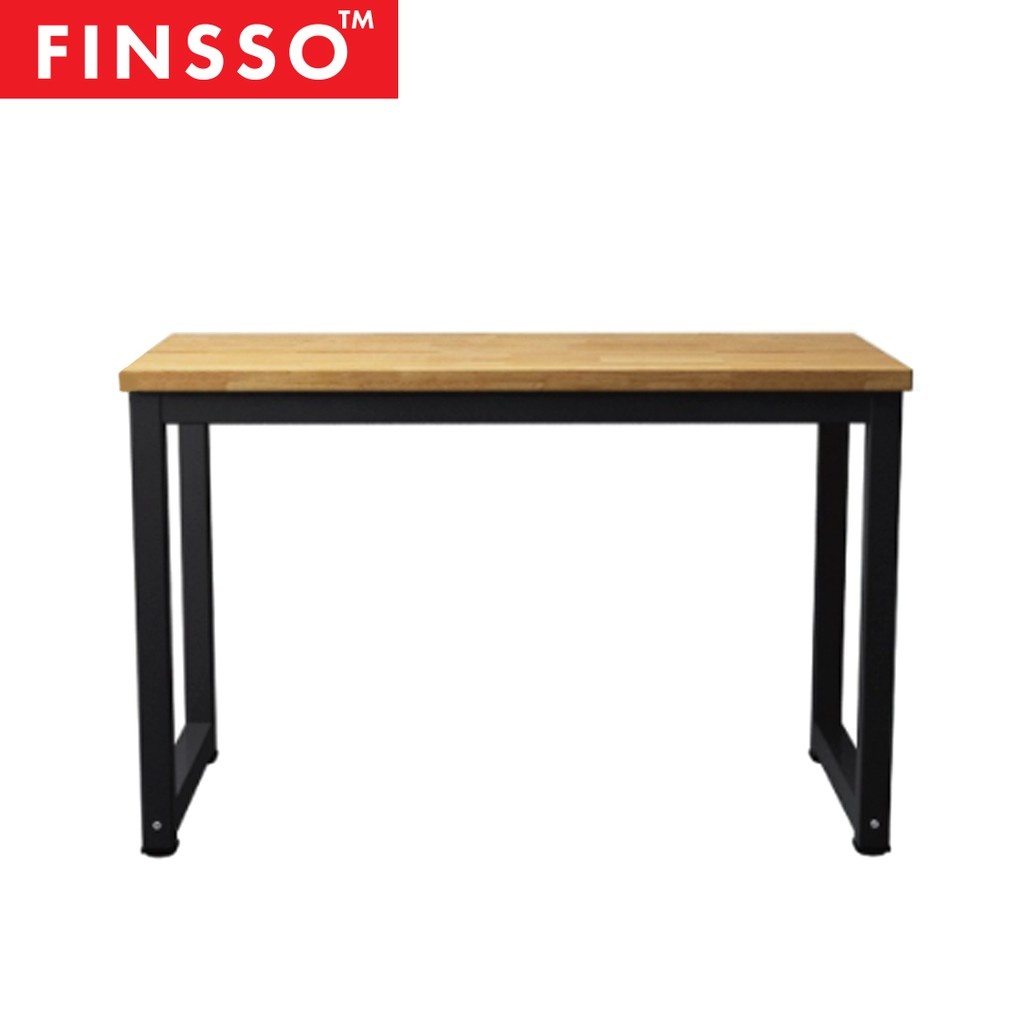 FINSSO: Mckenna Solid Rubber Wood 120x60cm Study Table / Dining Table