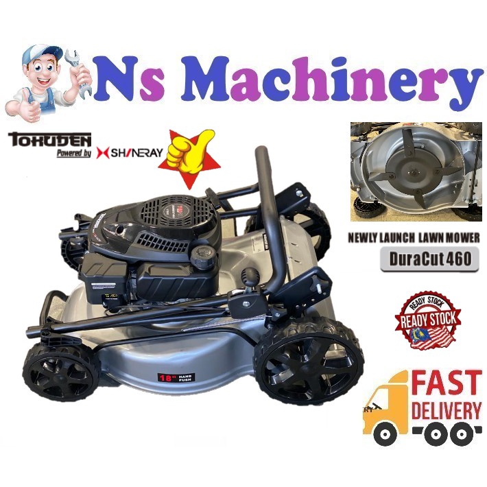 SHINERAY DURACUT460 18'' Petrol Gasoline Hand Push LawnMower Lawn Mover Mesin Potong Rumput Mesin Tokuden Duracut 460
