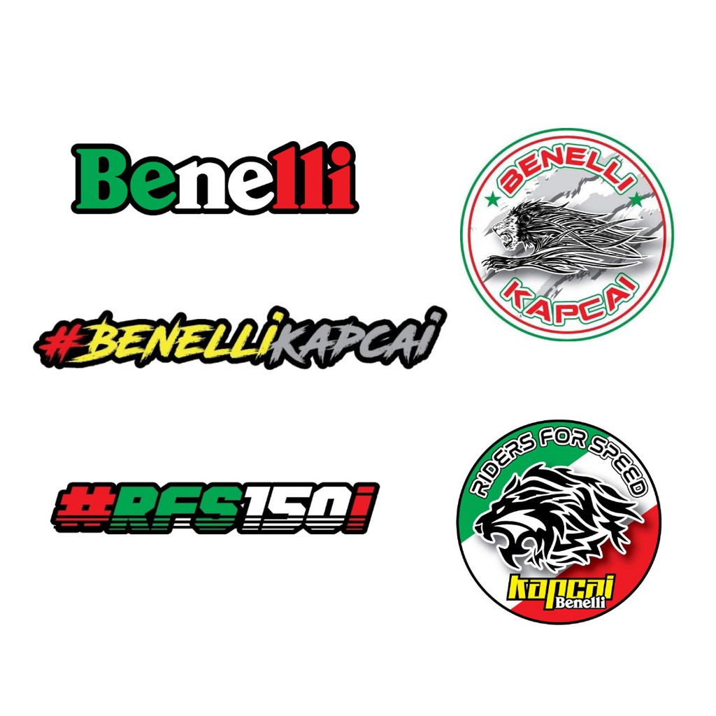 Sticker Benelli Kapcai Bossku Rfs 150i Helmet Motosikal