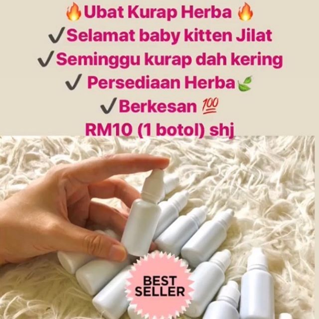 HOT ITEM🌹 UBAT KURAP HERBA KUCING KITTEN  Shopee Malaysia