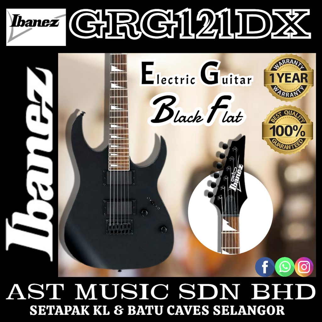 Ibanez GRG121DX Electric Guitar - Black Flat ( GRG-121 / Grg121 ...