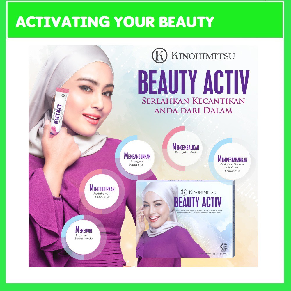 Kinohimitsu Beauty Activ (5g x15 sachets)  Shopee Malaysia