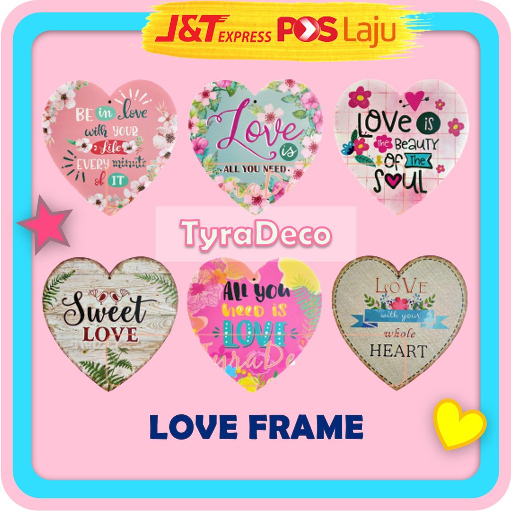 Deko Hiasan Dinding Bentuk Hati Sweet Love Wall Decor Frame Shopee Malaysia