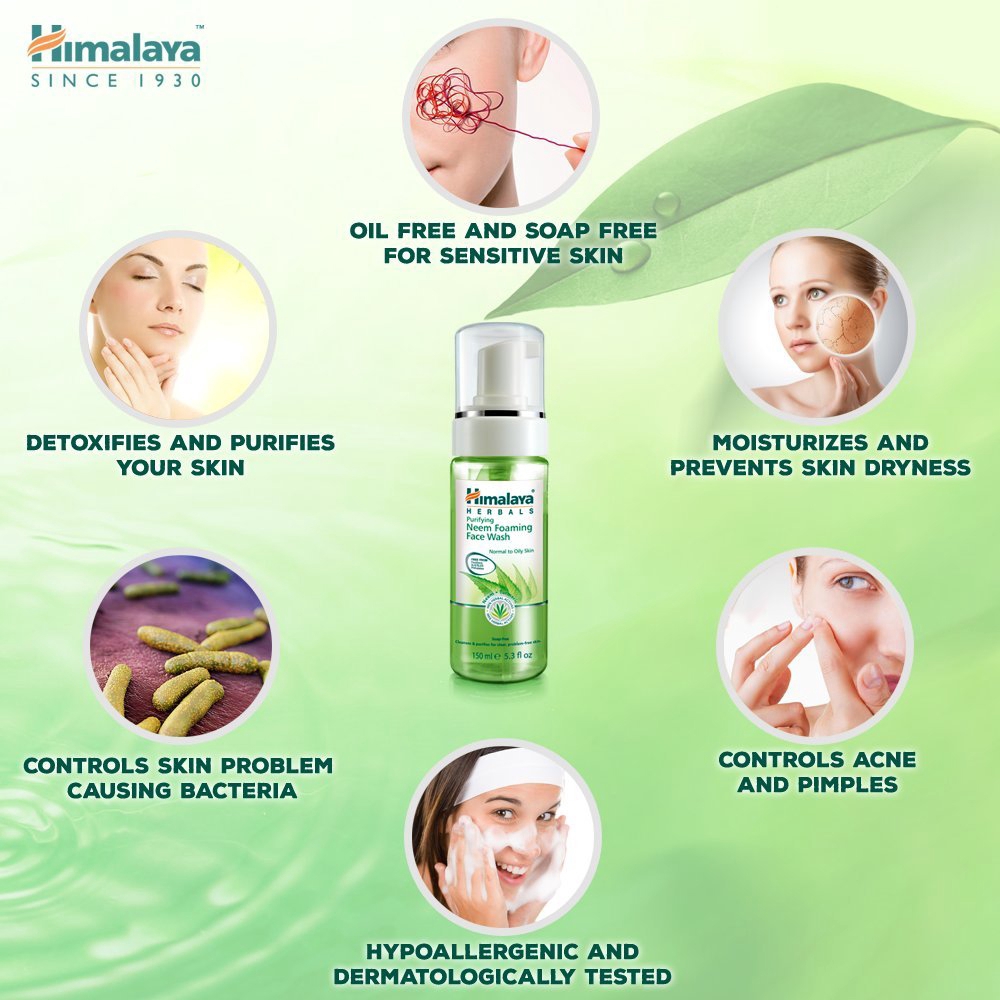 himalaya purifying foaming neem face wash