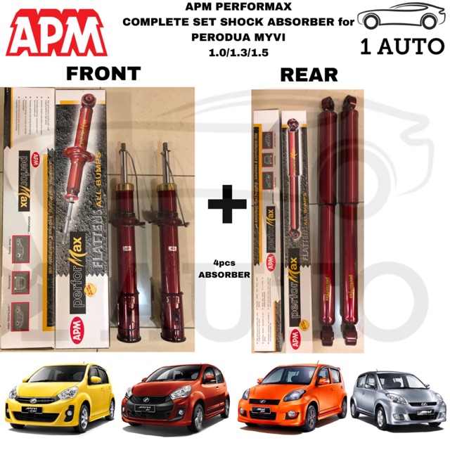 APM PERFORMAX COMPLETE 4pcs SHOCK ABSORBER for PERODUA 