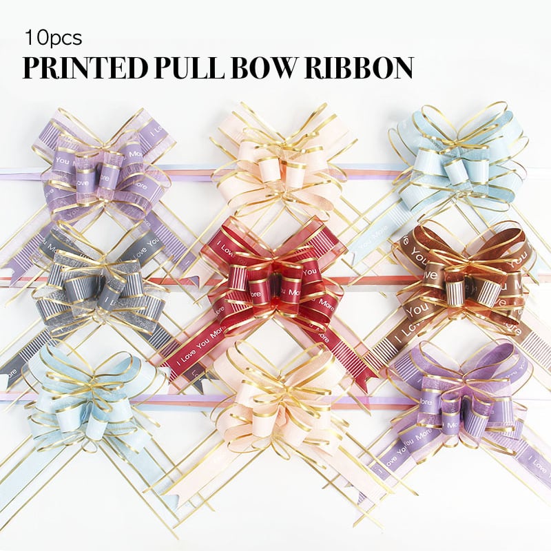 50mm I Love You More Handmade Pull Bow Ribbon / Best Wishes Pull Bow