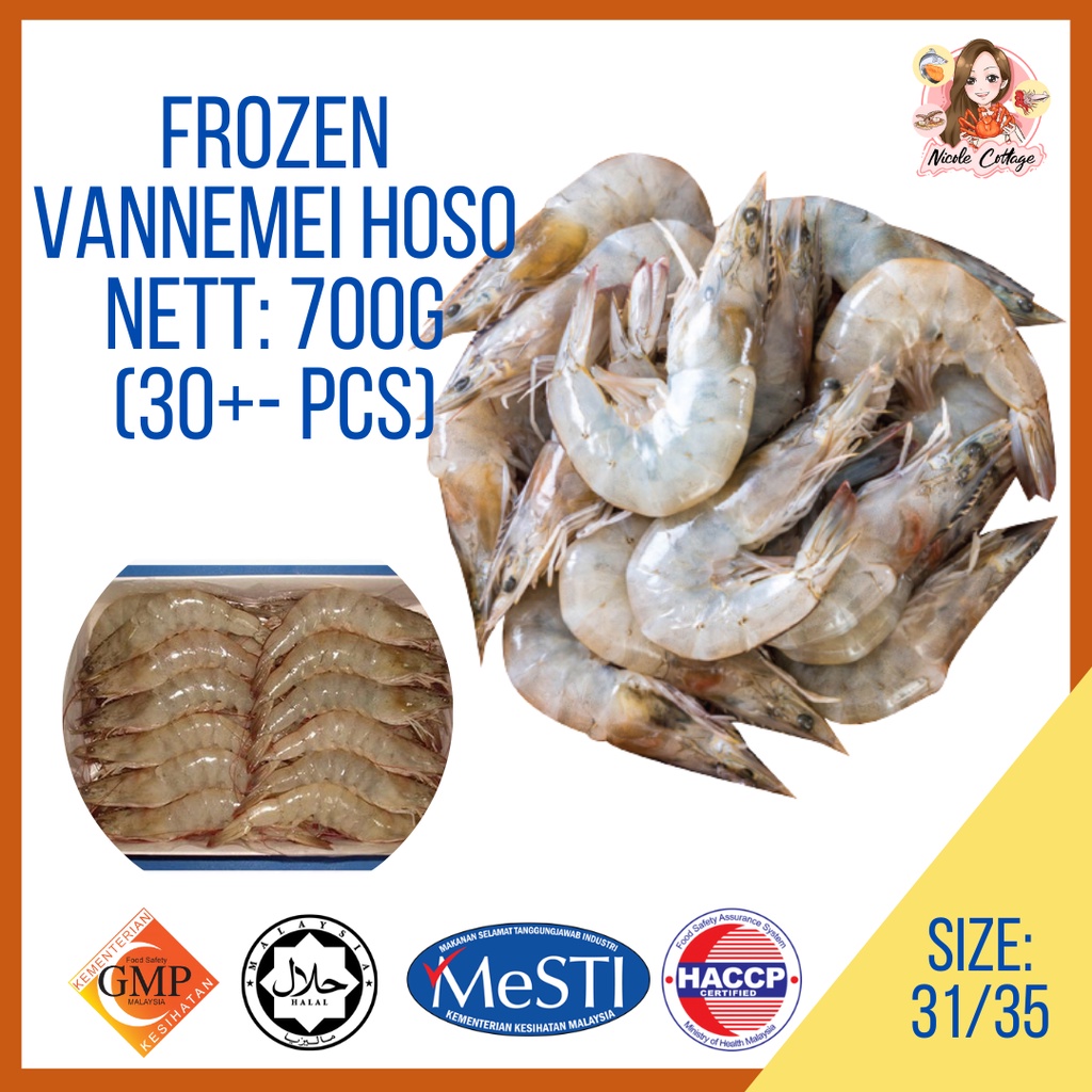 Shrimp/Frozen Shrimp/Frozen Prawn/Udang Putih/Udang Fresh 16/20 1kg L