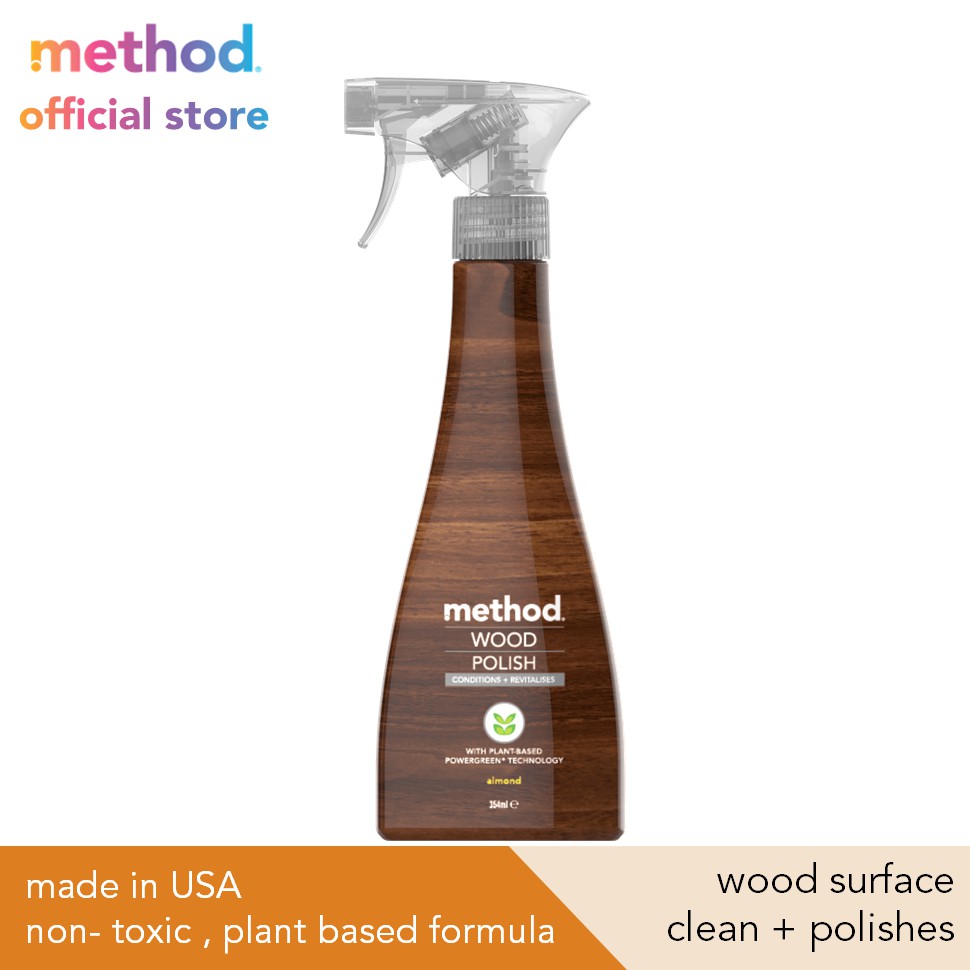 METHOD WOOD POLISH N SHINE SPRAY Almond 414ml (14OZ) Shopee Malaysia