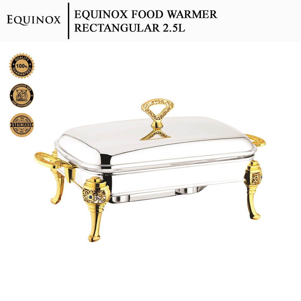 Equinox Stainless Steel Rectangular Food Warmer (2.5L)