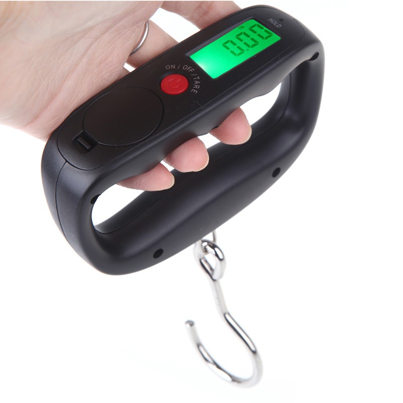 Digital Portable Electronic Luggage Weight Hook Hanging Scale LCD Disp
