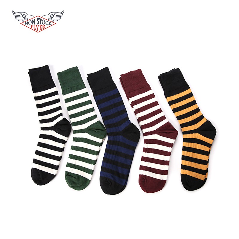 NON STOCK Crew Prison Stripe Socks Old School Winter Men Boots Socks Christmas 1 Pair