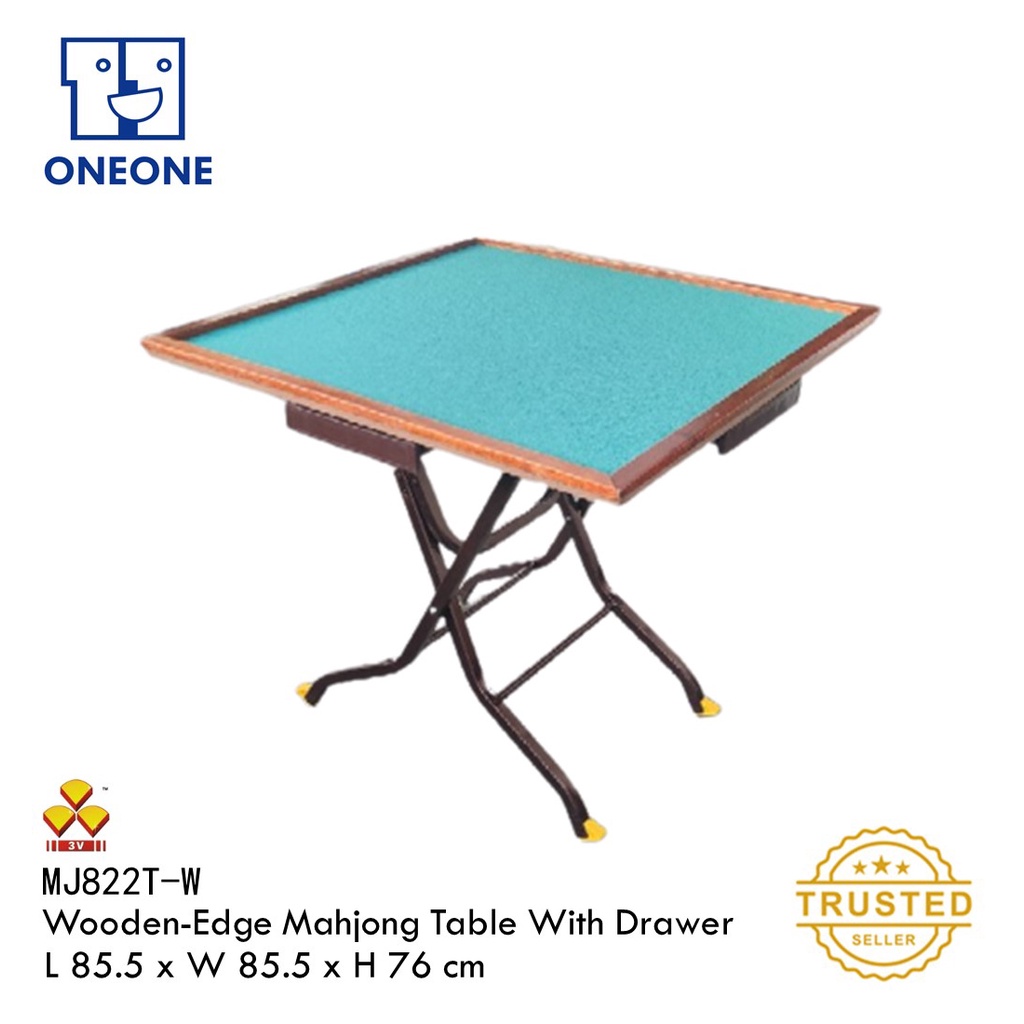 MJ822TW WoodenEdge Foldable Mahjong Table With Drawer 3V Shopee