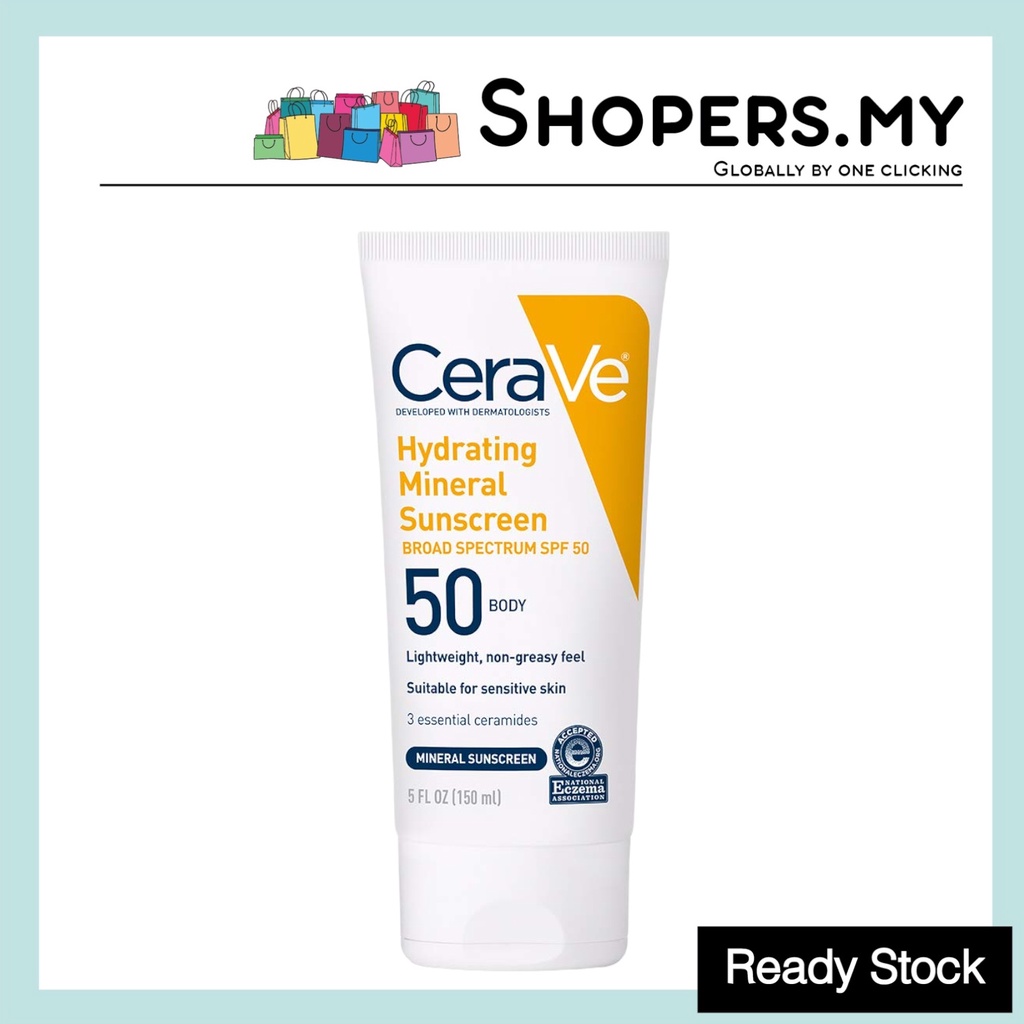Hydrating Mineral Sunscreen SPF 50 Body Lotion 150ml Shopee Malaysia