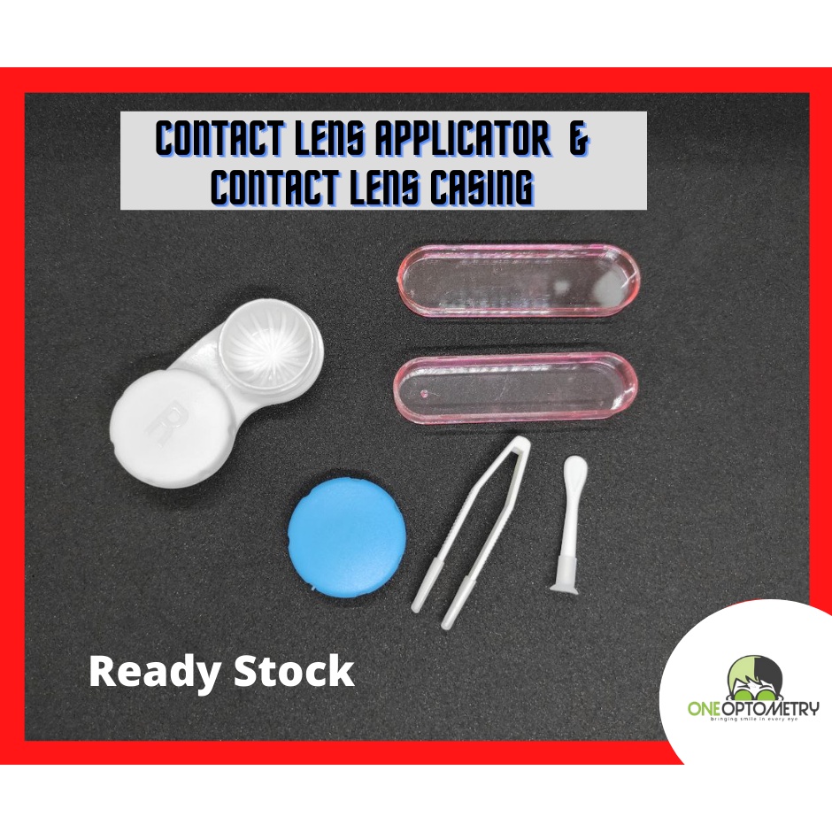 Contact Lenses Casing + Applicator Contact Lens / Tweezer Contact Lens