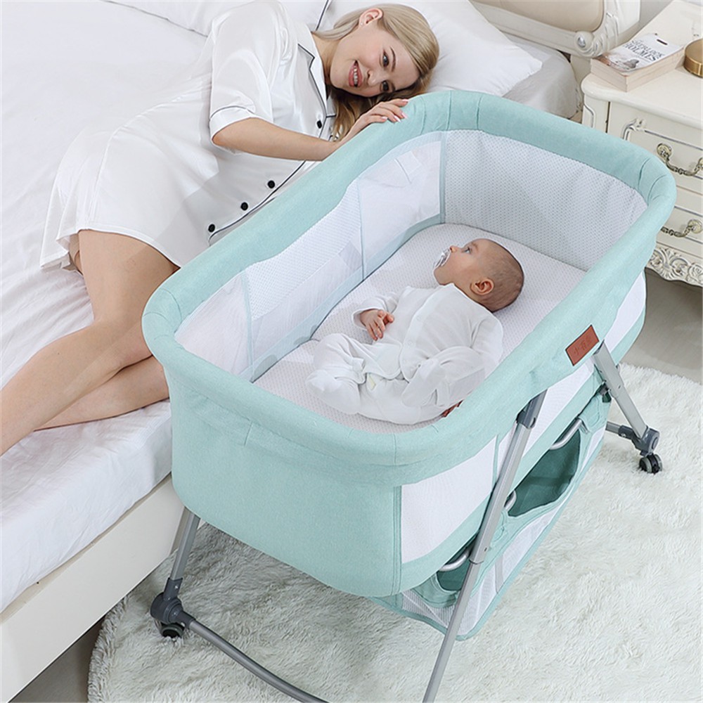 Baby Cribs Portable Folding Crib connected with parents' normal big bed