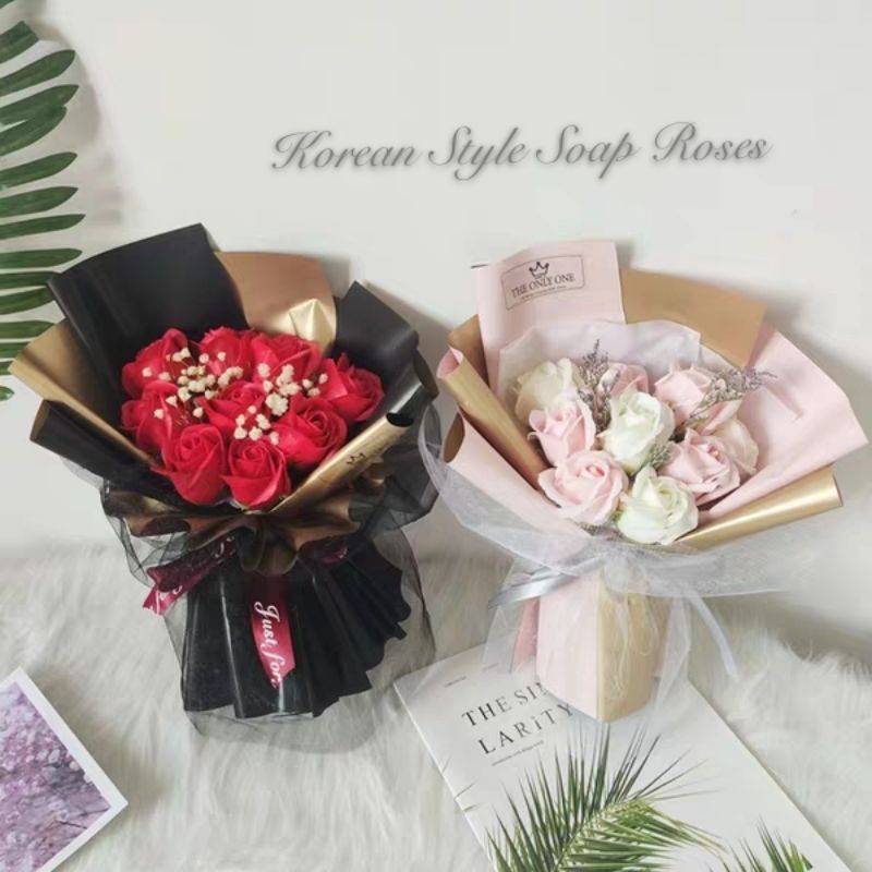 Buy 9pcs Soap Roses Korean Style Bouquet Flower Bunga Sabun 