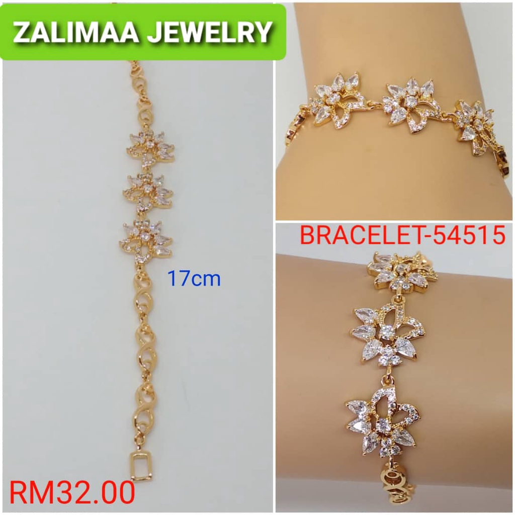 BISA COD XUPING FASHION ACCESSORIES KOREA GELANG WANITA GOLD CHAIN BRACELET DIAMOND ZIRCONIA SUPER PREMIUM 54515