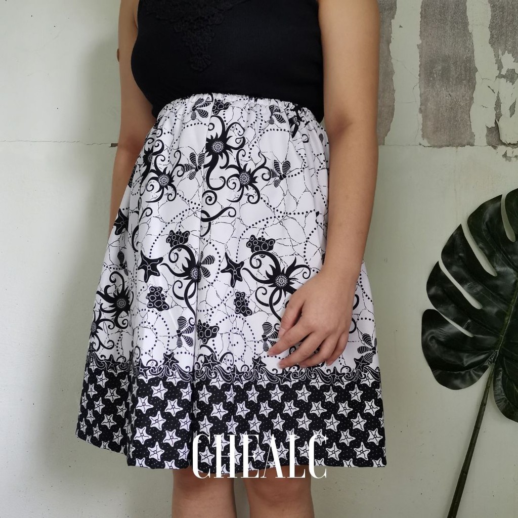 batik mini skirt