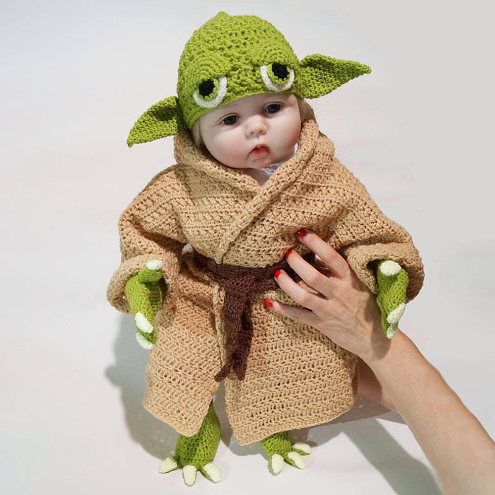 Star Wars Yoda Baby Cute Baby Master Yoda Wool Knitting HalloweenChildren  Photo Costume Hat Cosplay Birthday Photo Baby Clothes | Shopee Malaysia