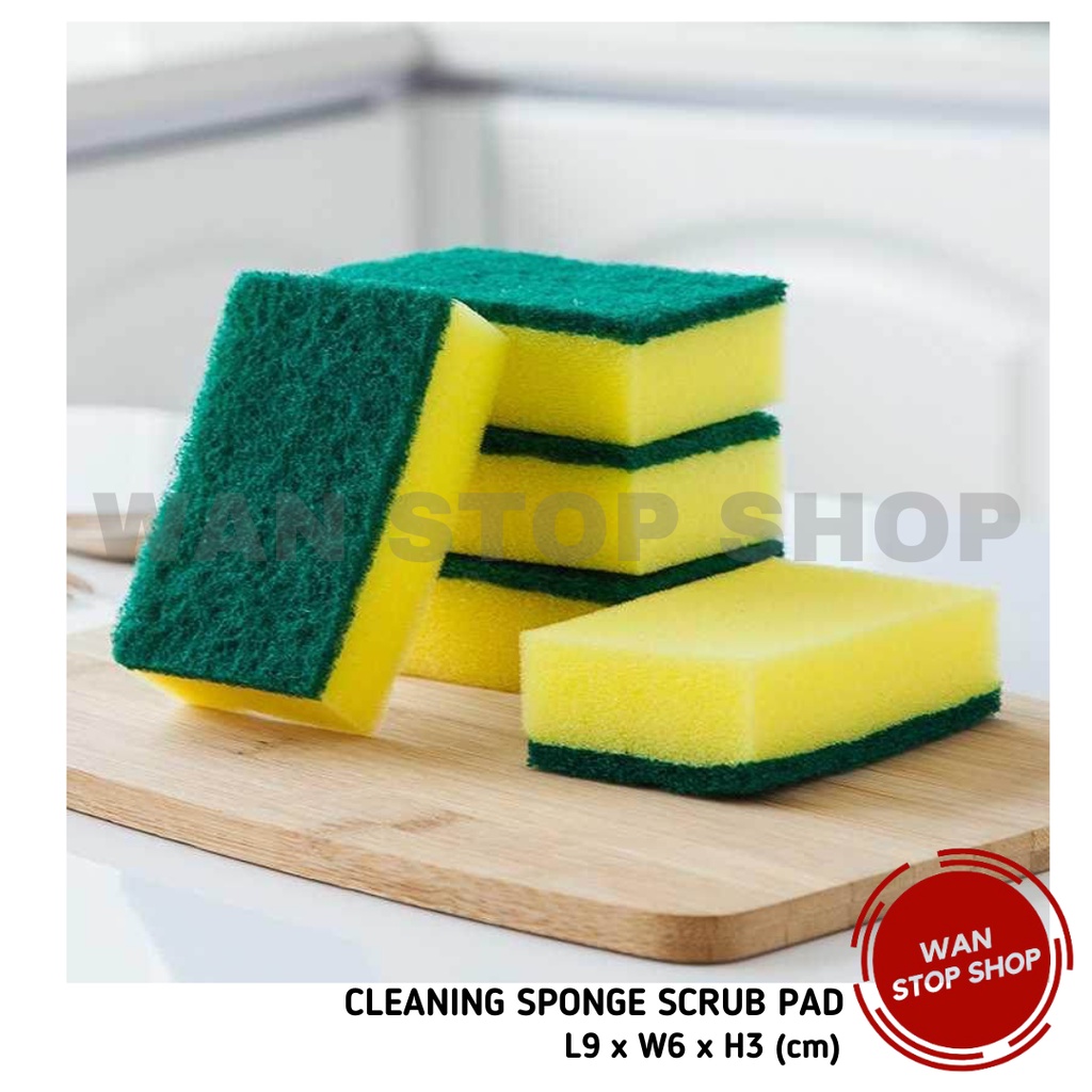 Kitchen Cleaning Sponge Dishwashing Sponge with Scouring Pad Home ...