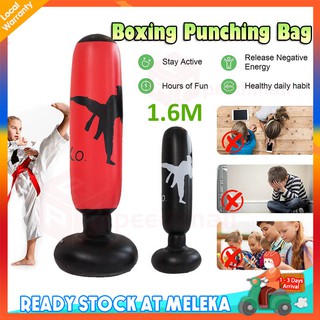 🇲🇾PVC Punching Bag1.6M Inflatable Boxing Tumbler Fitness Martial Art Kung Fu Kids Adult Pump Exercise Sandbag Home Gym