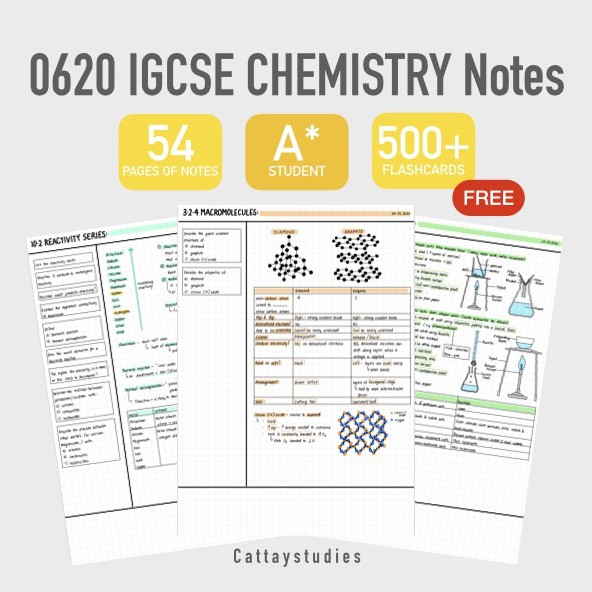 [IGCSE NOTES] Cambridge IGCSE CHEMISTRY 0620 Notes (+ FREE ANKI ...