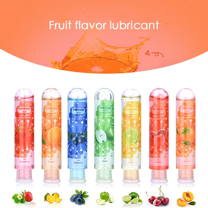 80ml Fruit Flavor Sex Lubricant Orgasm Body Massage Oil