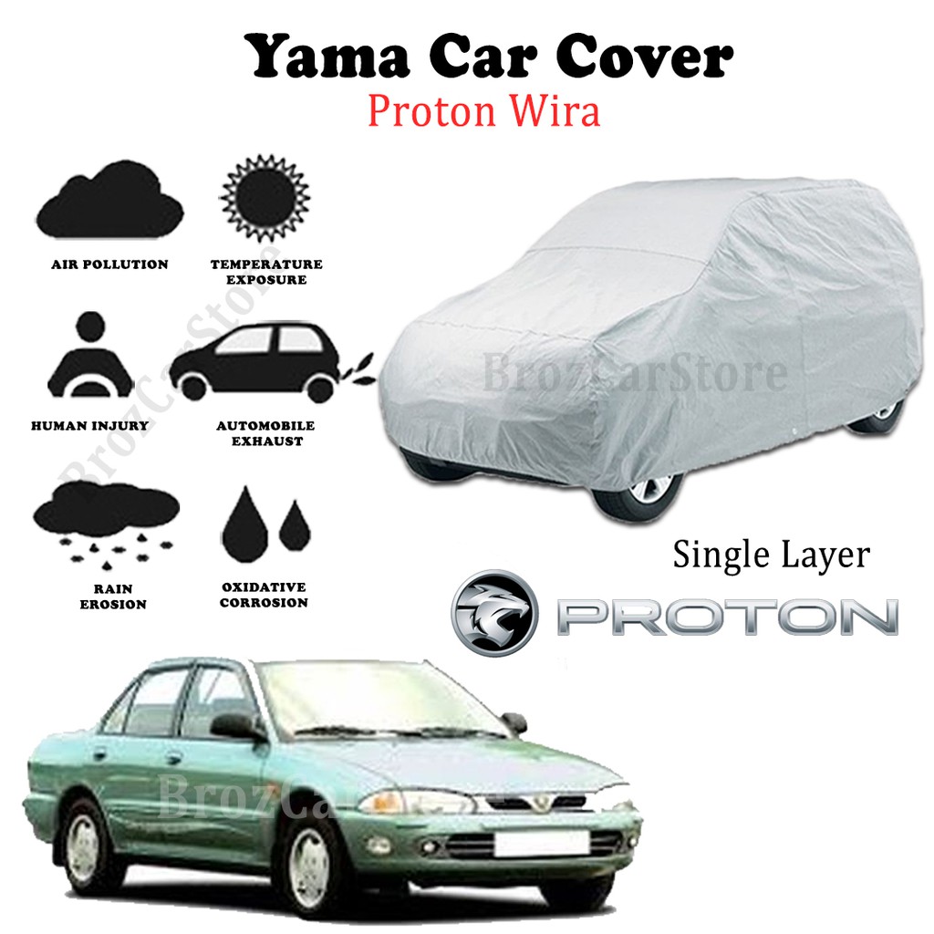 For Proton Wira Yama Car Cover Selimut Kereta Sedan Aeroback Car All Sizes Dustproof Uv Protection Penutup Kereta Shopee Malaysia