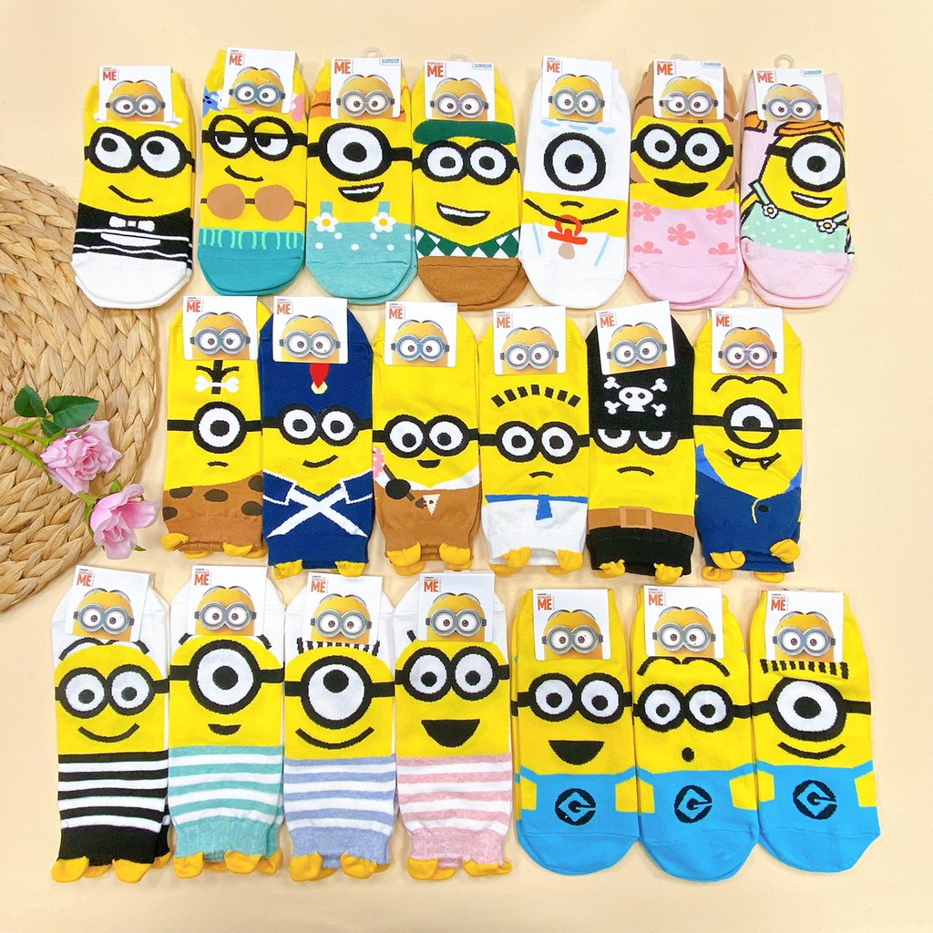 Korean Socks Movie Minions Merchandise Ankle [Huaxiangrong]