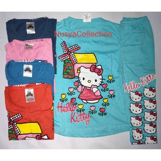  Baju  Kanak kanak Perempuan Hello  Kitty  Set Baju  Seluar 