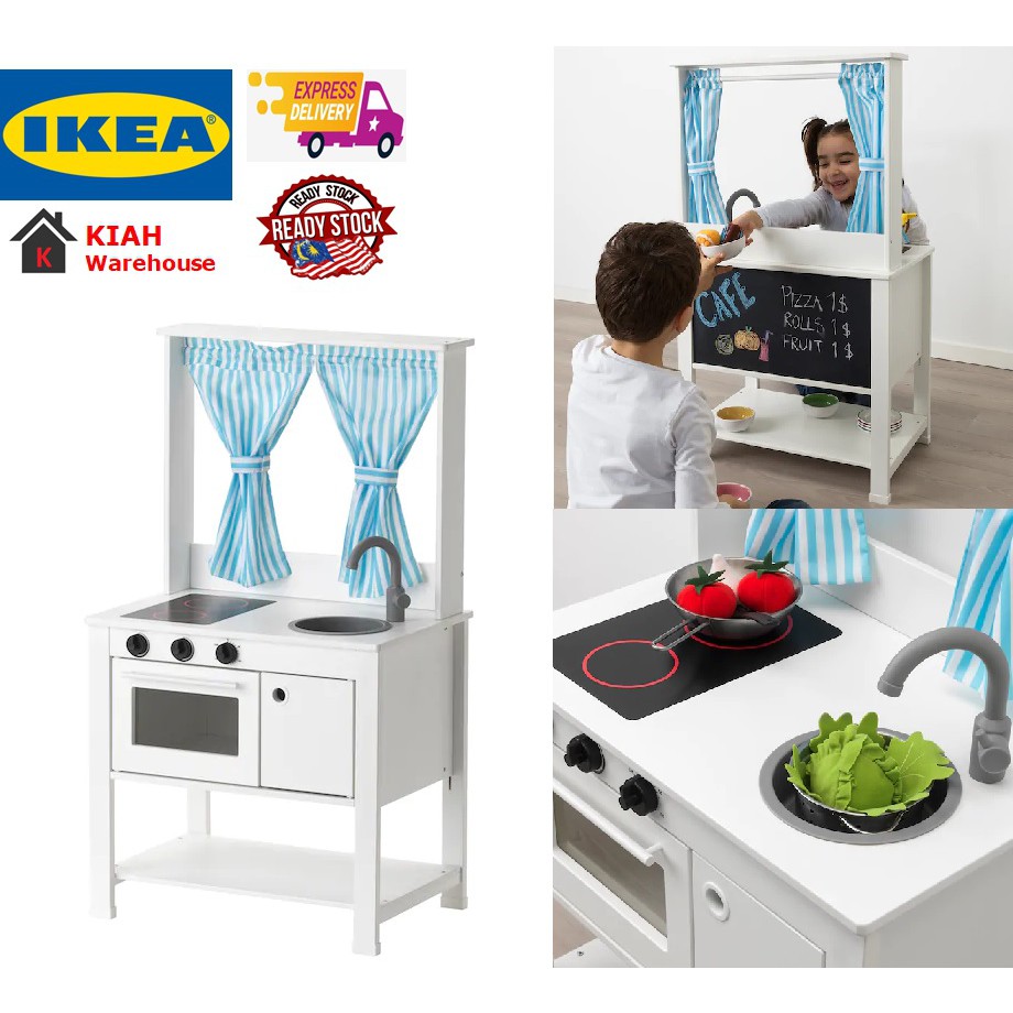 Ikea Spisig Play Kitchen With Curtains 55x37x98 Cm Children Mini Kitchen Set Permainan Dapur Mini Kanak Kanak Ikea Shopee Malaysia